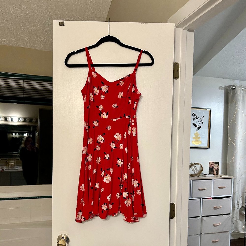 Old Navy Red Floral Dress